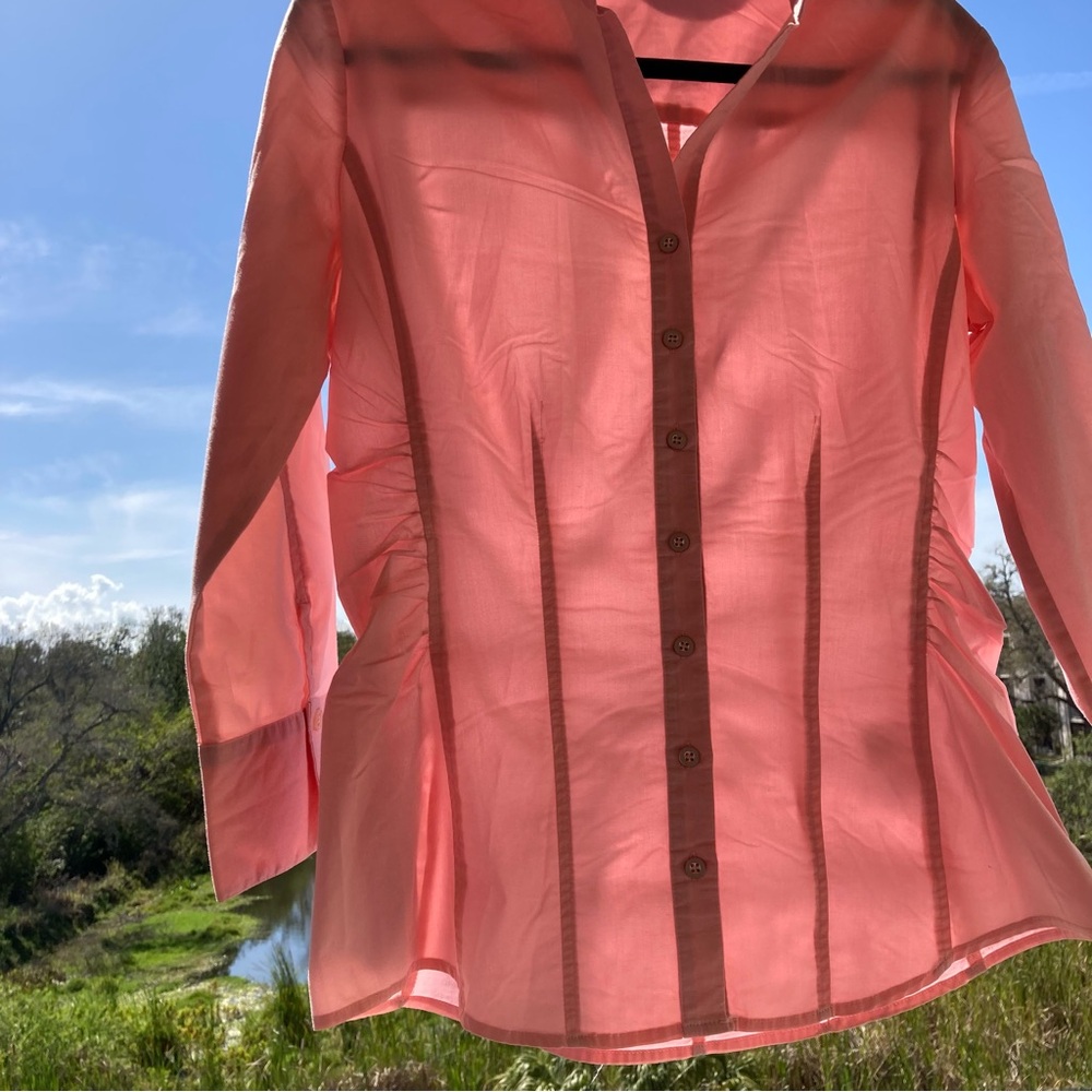 NEW YORK & COMPANY
STRETCH Shirt Women's Pink ButtonUp Stretch Long Sleeve Sz:M